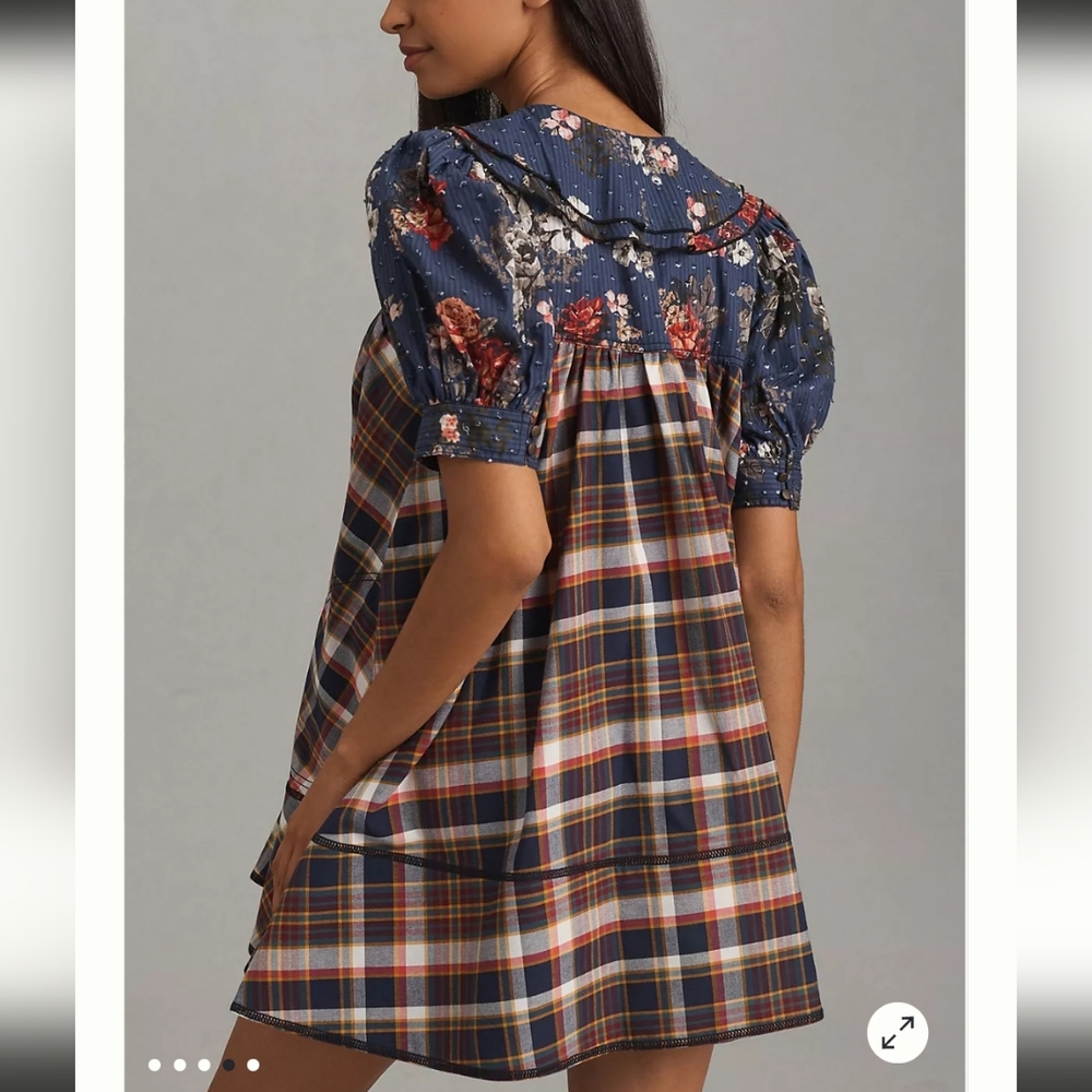 Pilcro Short-Sleeve Bow-Front Tunic Mini Dress - Picture 3 of 7